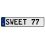 SWEET 77  - White Aluminum Street Sign Mancave Euro Plate Name Door Sign Wall