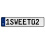 1SWEET02  - White Aluminum Street Sign Mancave Euro Plate Name Door Sign Wall
