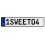 1SWEET04  - White Aluminum Street Sign Mancave Euro Plate Name Door Sign Wall