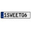 1SWEET06  - White Aluminum Street Sign Mancave Euro Plate Name Door Sign Wall