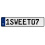 1SWEET07  - White Aluminum Street Sign Mancave Euro Plate Name Door Sign Wall