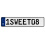 1SWEET08  - White Aluminum Street Sign Mancave Euro Plate Name Door Sign Wall