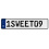 1SWEET09  - White Aluminum Street Sign Mancave Euro Plate Name Door Sign Wall
