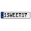 1SWEET17  - White Aluminum Street Sign Mancave Euro Plate Name Door Sign Wall