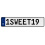1SWEET19  - White Aluminum Street Sign Mancave Euro Plate Name Door Sign Wall