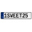 1SWEET25  - White Aluminum Street Sign Mancave Euro Plate Name Door Sign Wall