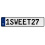 1SWEET27  - White Aluminum Street Sign Mancave Euro Plate Name Door Sign Wall