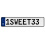 1SWEET33  - White Aluminum Street Sign Mancave Euro Plate Name Door Sign Wall