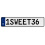 1SWEET36  - White Aluminum Street Sign Mancave Euro Plate Name Door Sign Wall