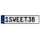1SWEET38  - White Aluminum Street Sign Mancave Euro Plate Name Door Sign Wall