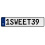 1SWEET39  - White Aluminum Street Sign Mancave Euro Plate Name Door Sign Wall
