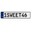 1SWEET46  - White Aluminum Street Sign Mancave Euro Plate Name Door Sign Wall