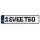 1SWEET50  - White Aluminum Street Sign Mancave Euro Plate Name Door Sign Wall
