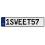 1SWEET57  - White Aluminum Street Sign Mancave Euro Plate Name Door Sign Wall