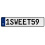 1SWEET59  - White Aluminum Street Sign Mancave Euro Plate Name Door Sign Wall