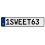 1SWEET63  - White Aluminum Street Sign Mancave Euro Plate Name Door Sign Wall