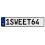 1SWEET64  - White Aluminum Street Sign Mancave Euro Plate Name Door Sign Wall