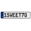 1SWEET70  - White Aluminum Street Sign Mancave Euro Plate Name Door Sign Wall