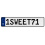 1SWEET71  - White Aluminum Street Sign Mancave Euro Plate Name Door Sign Wall