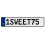 1SWEET75  - White Aluminum Street Sign Mancave Euro Plate Name Door Sign Wall