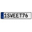 1SWEET76  - White Aluminum Street Sign Mancave Euro Plate Name Door Sign Wall