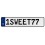 1SWEET77  - White Aluminum Street Sign Mancave Euro Plate Name Door Sign Wall
