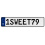 1SWEET79  - White Aluminum Street Sign Mancave Euro Plate Name Door Sign Wall