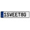 1SWEET80  - White Aluminum Street Sign Mancave Euro Plate Name Door Sign Wall