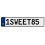 1SWEET85  - White Aluminum Street Sign Mancave Euro Plate Name Door Sign Wall