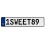 1SWEET89  - White Aluminum Street Sign Mancave Euro Plate Name Door Sign Wall