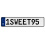 1SWEET95  - White Aluminum Street Sign Mancave Euro Plate Name Door Sign Wall
