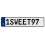 1SWEET97  - White Aluminum Street Sign Mancave Euro Plate Name Door Sign Wall
