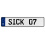 SICK 07  - White Aluminum Street Sign Mancave Euro Plate Name Door Sign Wall
