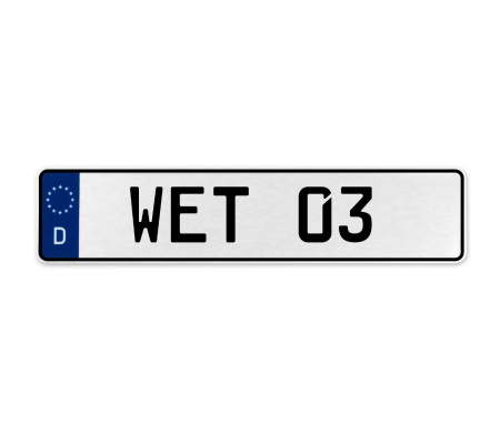 WET 03  - White Aluminum Street Sign Mancave Euro Plate Name Door Sign Wall Art