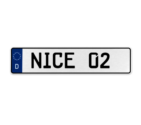 NICE 02  - White Aluminum Street Sign Mancave Euro Plate Name Door Sign Wall