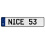 NICE 53  - White Aluminum Street Sign Mancave Euro Plate Name Door Sign Wall