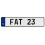 FAT 23  - White Aluminum Street Sign Mancave Euro Plate Name Door Sign Wall Art
