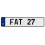 FAT 27  - White Aluminum Street Sign Mancave Euro Plate Name Door Sign Wall Art