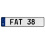 FAT 38  - White Aluminum Street Sign Mancave Euro Plate Name Door Sign Wall Art