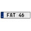 FAT 46  - White Aluminum Street Sign Mancave Euro Plate Name Door Sign Wall Art