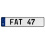 FAT 47  - White Aluminum Street Sign Mancave Euro Plate Name Door Sign Wall Art