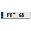 FAT 48  - White Aluminum Street Sign Mancave Euro Plate Name Door Sign Wall Art