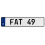 FAT 49  - White Aluminum Street Sign Mancave Euro Plate Name Door Sign Wall Art