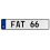 FAT 66  - White Aluminum Street Sign Mancave Euro Plate Name Door Sign Wall Art