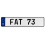 FAT 73  - White Aluminum Street Sign Mancave Euro Plate Name Door Sign Wall Art