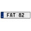 FAT 82  - White Aluminum Street Sign Mancave Euro Plate Name Door Sign Wall Art