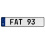 FAT 93  - White Aluminum Street Sign Mancave Euro Plate Name Door Sign Wall Art