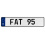 FAT 95  - White Aluminum Street Sign Mancave Euro Plate Name Door Sign Wall Art