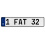 1 FAT 32  - White Aluminum Street Sign Mancave Euro Plate Name Door Sign Wall