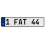 1 FAT 44  - White Aluminum Street Sign Mancave Euro Plate Name Door Sign Wall